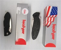 (2) Kershaw folding pocket knives. Models include