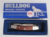 Bulldog 2 blade folding pocket knife with box.