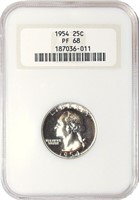 Fantastic Proof 1954 Washington Quarter.