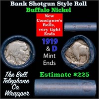 Buffalo Nickel Shotgun Roll in Old Bank Style 'Bel