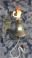 Cast iron rooster Dinner Bell 9 1/2 in tall