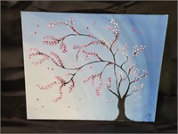 Cherry Blossom Oil on Canvas Painting