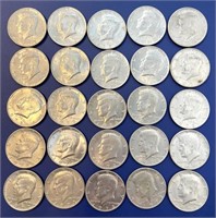 (25) 1972 Kennedy Half Dollars