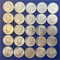 (25) 1974 Kennedy Half Dollars