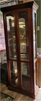 Tall Glass Douible Door China Cabinet 76x29x10