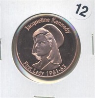Jacqueline Kennedy One Ounce .999 Copper Round