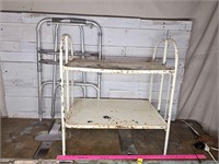 Fold up shelves (needs repair) and walker