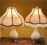 Modern lamps with Victorian shades