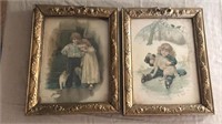 Victorian prints in frames