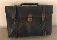 Antique leather attaché case