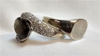 2 LADIES S/S RINGS - 1 SW BROWN STONE SIZES 7 & 9