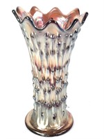 Rustic Hobnail Swung Style Carnival Glass Vase
