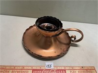COPPER CANDLE STICK HOLDER WITH HANDLE
