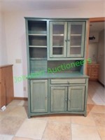 Green 2pc Hutch / Display Cabinet