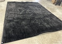 Black Illusion Style Area Rug  9’ 11” x 11’