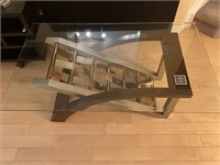 Glass Top Abstract Coffee Table