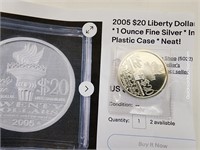 2005 Liberty $20.00-1 Ounce Fine Silver Coin