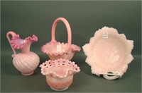 Four Piece Fenton Rosalene Lot