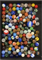 Vintage Marbles, about 100 in Ball Jar includes Cl