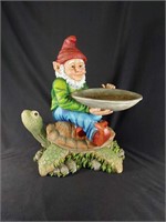 Troll Holding Bowl Sitting on a Turtle