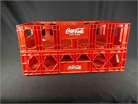 2 Red Coca Cola Plastic Crates