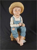 Boy Sitting on a Rock