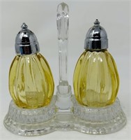 Beautiful Imperial Yellow S&P Shakers W Stand UV