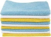 Basics Blue, White, and Yellow Microfiber Cleaning