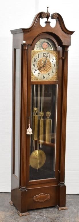 American Antique Moon Dial Tall Case Grandfather