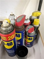 TRAY OF LUBRICANTS, WD40