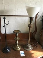 Table Lamp ( 28" T)  & (2) MIron Decor PCS