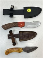 New Fixed Blade Knives W/ Sheaths