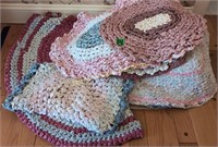 Crochet Woven Floor Mat Rugs. Up To 38"