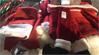 Santa chair covers, lg round tablecloth, runner &