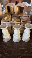 Ceramic pilar holders 9"still in boxes some may
