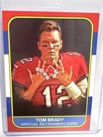 Tom Brady Sports Journal Special Retirement card