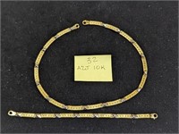 AZJ 10k Gold Necklace and Bracelet