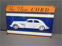 ~ The New Cord Car Metal Sign