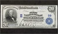 1902 $20 National Currency - City of New York