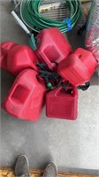 7 GAS CANS VARIOUS SIZES