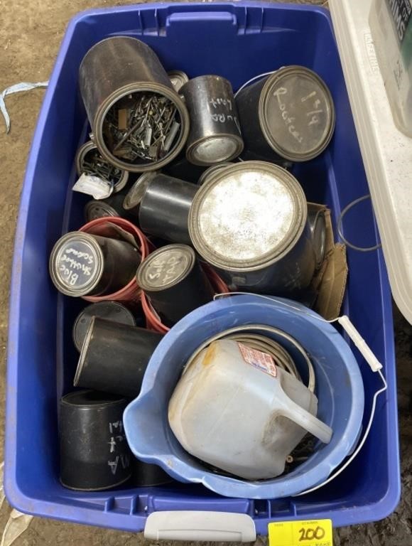 Tote Contents:  Assorted Nails, Screws and Small