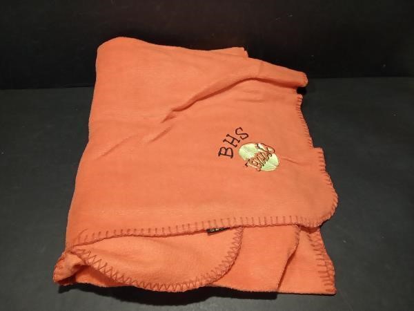 Orange fleece throw