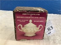 Johann Haviland Bavaria Apple Blossoms Sugar Bowl