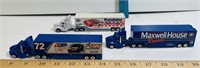 3 Vintage Racing Champion Micro Trucks w/ Cars
