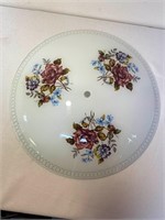 Vintage ROSES Frosted Ceiling Shade