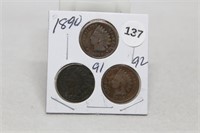 1890/91/92 Indian Head Cent