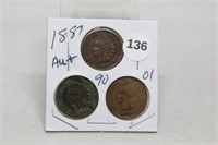 1887/90/01AU Indian Head Cent