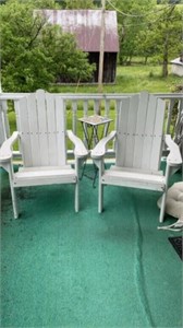 Adirondack Chairs Plant Stand And Cushions