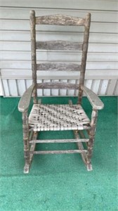 Wicker Seat  Rocking Chair