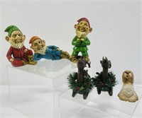 Christmas decorations. Set of 3 gnomes. Set of 2